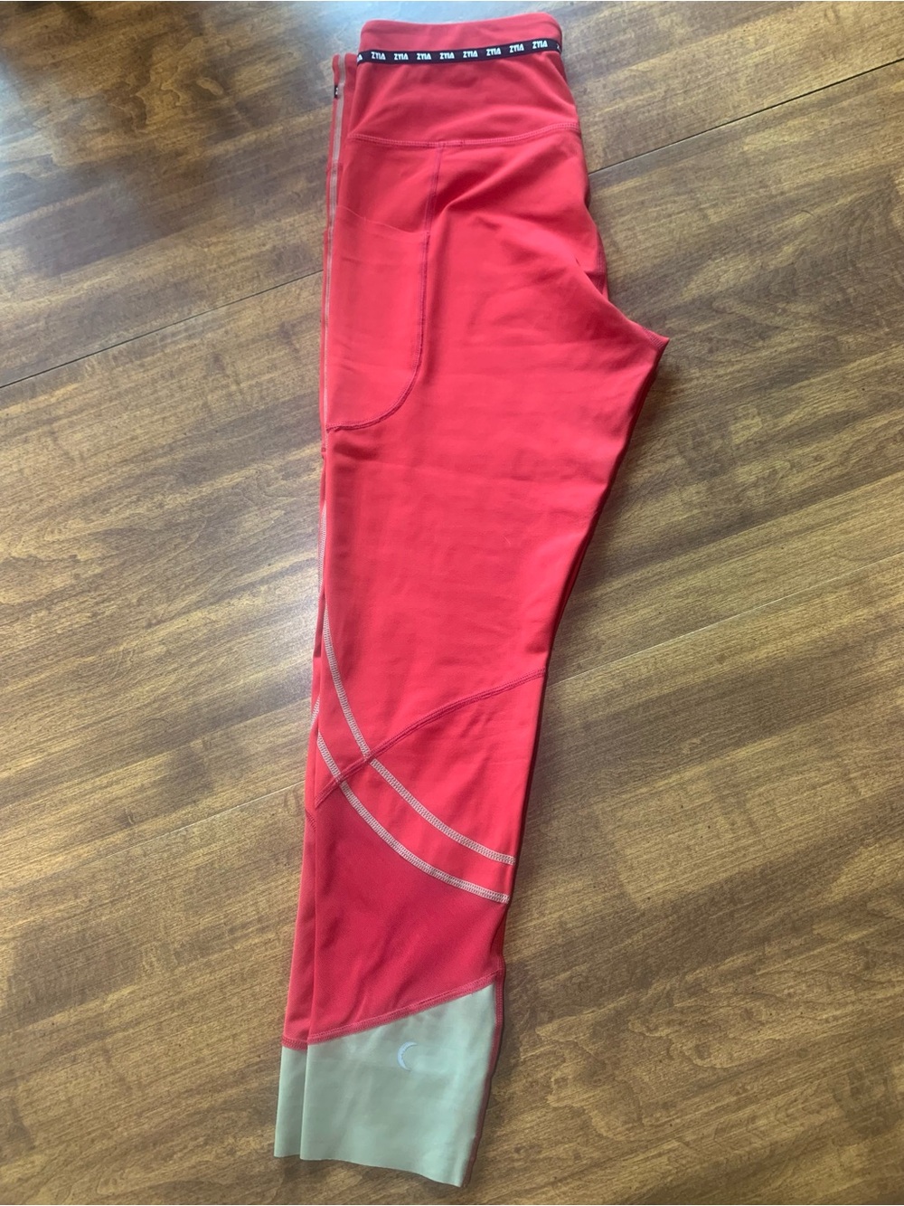 ZYIA Red and Tan All Star Leggings